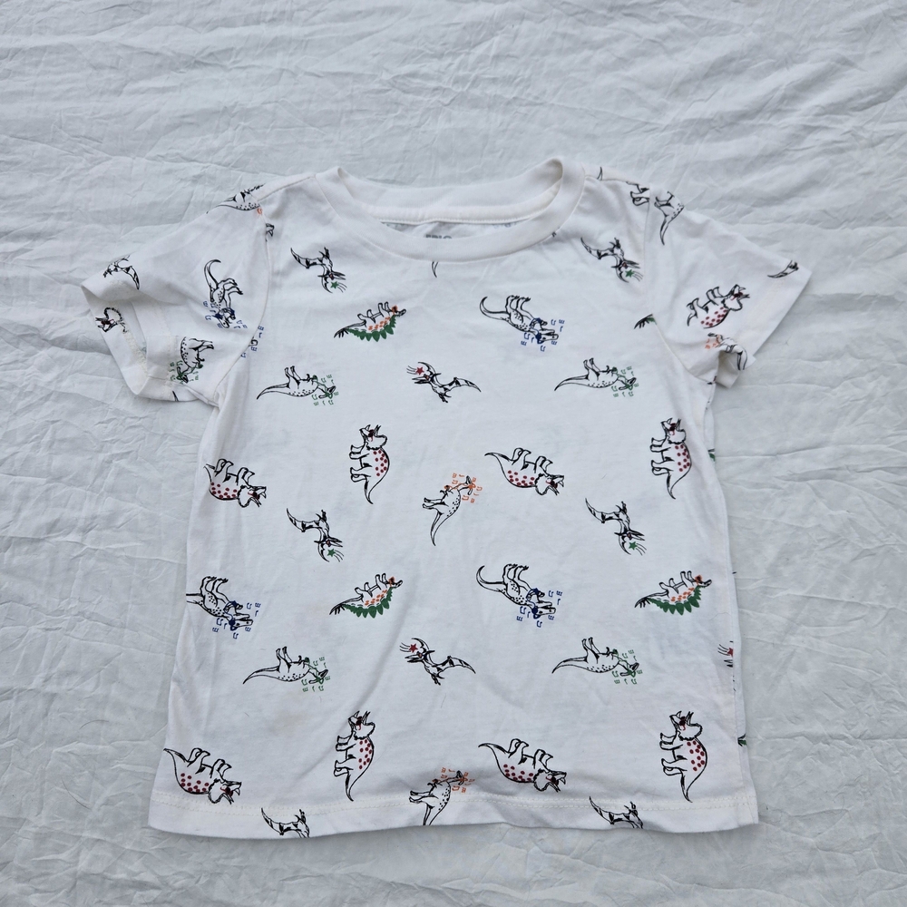 Epic Threads White Dinosaur Print Short Sleeve Tee